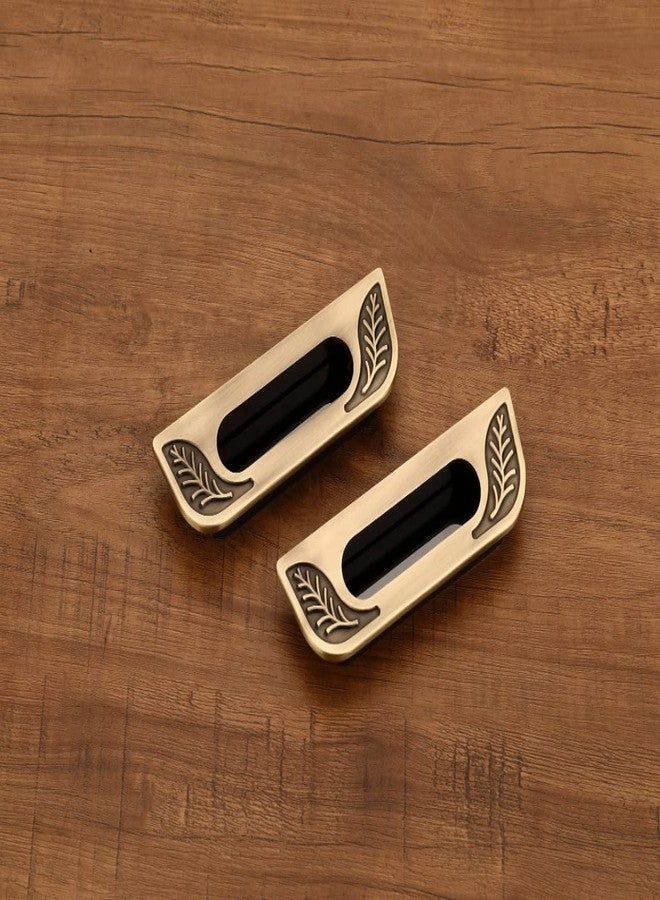 HARMONUS Antique Brass Concealed Door Pull Handle and Concealed Sliding Handle and Wardrobe Drawer Conceal Handle 224 MM - 6 PC - Image 1